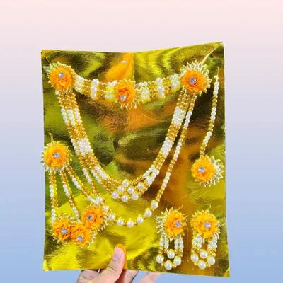 Mehndi & Mayun Bridal Jewelry Set – Yellow Alloy Adjustable