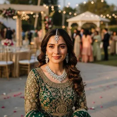 Auraline Funky Zircon Crystal Bridal Set – Silver Stainless Steel Wedding Jewelry