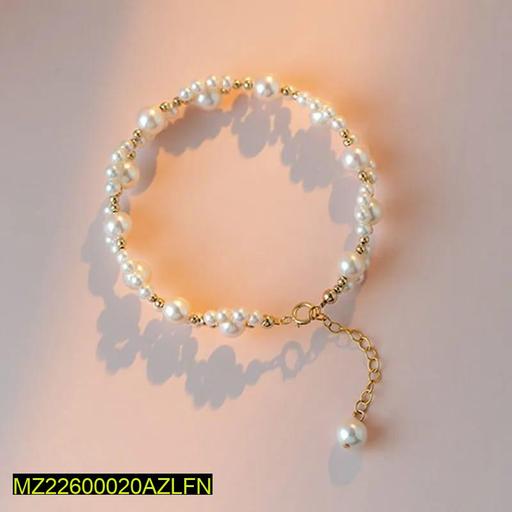 Resin Plated Beautiful Pearl Bracelet